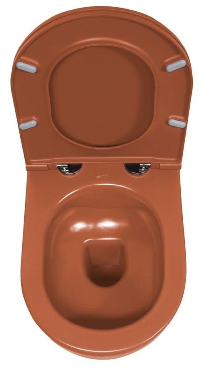 INFINITY miska WC wisząca, Rimless, 36,5x53cm, terracotta