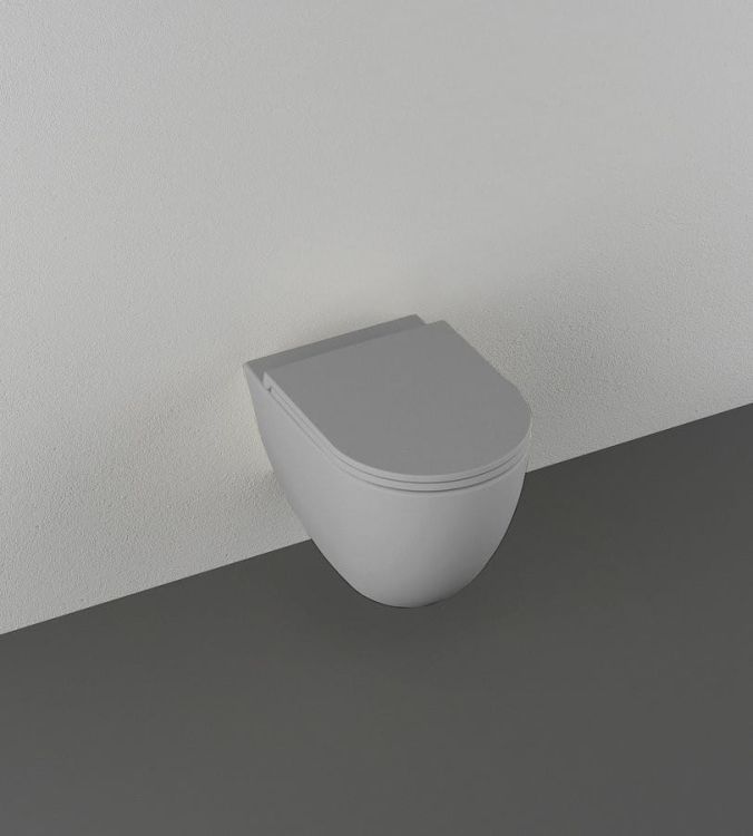 INFINITY miska WC wisząca, Rimless, 36,5x53cm, stone grey