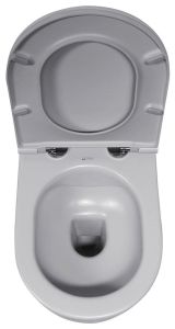 INFINITY miska WC wisząca, Rimless, 36,5x53cm, stone grey