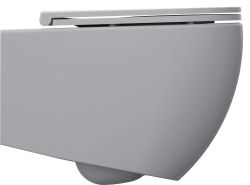 INFINITY miska WC wisząca, Rimless, 36,5x53cm, stone grey