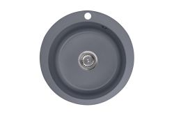 Zlewozmywak granitowy jednokomorowy okrągły 50x50 cm Darfor DG003 grafit