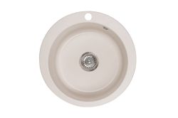 Zlewozmywak granitowy jednokomorowy okrągły 50 cm Darfor DG003 jaśmin