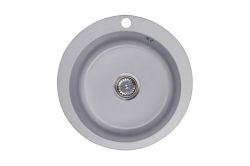 Zlewozmywak granitowy jednokomorowy okrągły 50 cm Darfor DG003 popiel