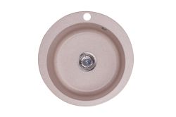 Zlewozmywak granitowy 1-komorowy okrągły 50 cm Darfor DG003 beż
