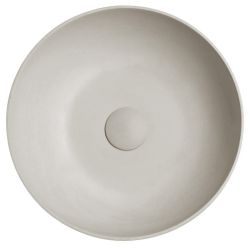 FORMIGO umywalka betonowa nablatowa, średnica 39cm, piaskowy