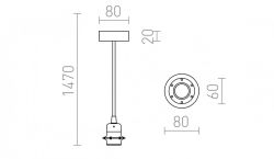 HEX zestaw wiszący  CHP+BK+CHO+BP1   230V LED E27 15W