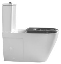 DARIO RIMLESS komplakt WC, odpływ poziomy/pionowy, biały