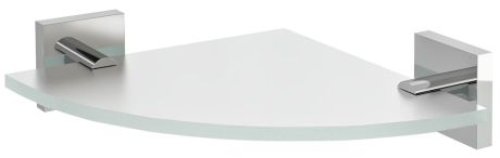 Przejdź do produktu X-SQUARE półka szklana narożna, ćwierćokrągła 200x200mm, chrom/szkło mleczne
