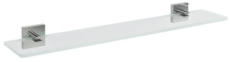 Półka szklana 500mm, chrom/szkło mleczne