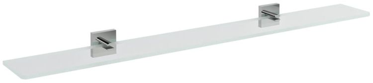 Półka szklana 500mm, chrom/szkło mleczne