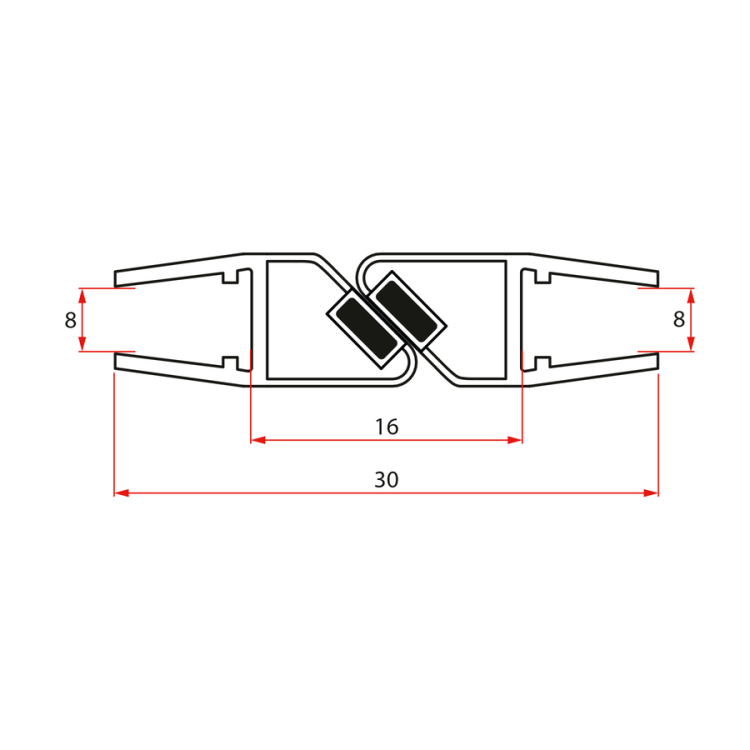 FORTIS sada magnetického těsnění 8/8mm