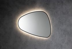 ELENA lustro podświetlane LED 20W, 68x96cm, czarny mat