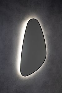 ELENA lustro podświetlane LED 20W, 68x96cm, czarny mat