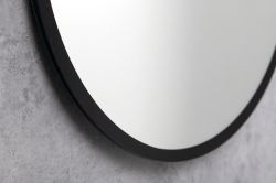 SHARON LONG lustro owalne z podświetleniem LED 35x150cm, czarny mat