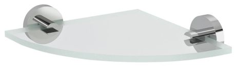 Przejdź do produktu X-ROUND szklana półka narożna, ćwierćokrąg 200x200mm, chrom/szkło czyste