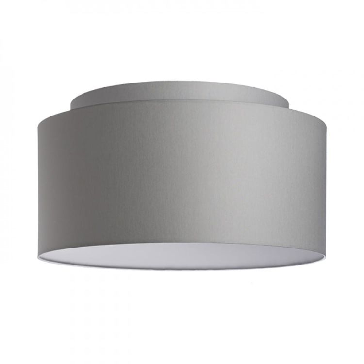 DOUBLE 55/30 abażur  Chintz jasno szara/białe PCV  max. 23W