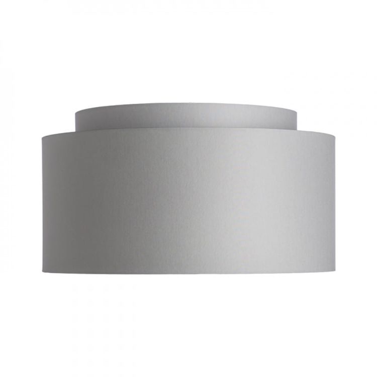 DOUBLE 55/30 abażur  Chintz jasno szara/białe PCV  max. 23W