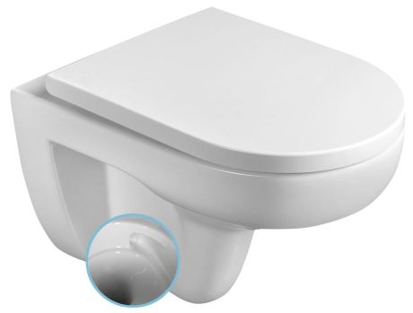 Przejdź do produktu HEIKE miska WC wisząca, Vortex Rimless, 36x53cm, biały