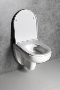 HEIKE miska WC wisząca, Vortex Rimless, 36x53cm, biały