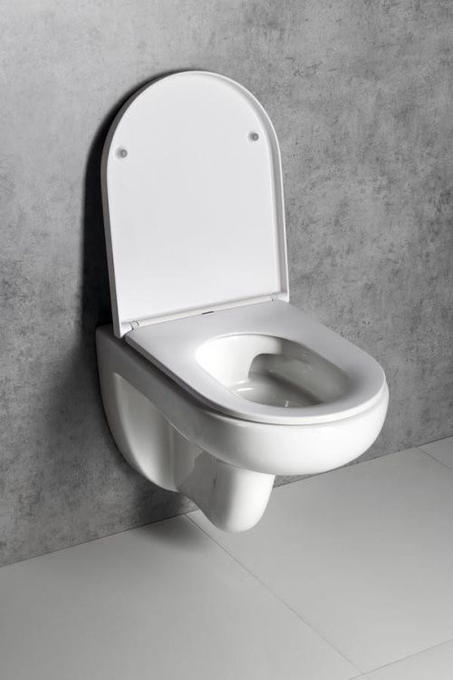 HEIKE miska WC wisząca, Vortex Rimless, 36x53cm, biały