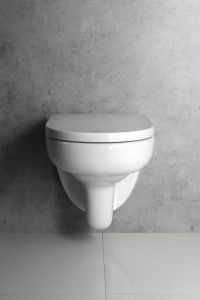 HEIKE miska WC wisząca, Vortex Rimless, 36x53cm, biały