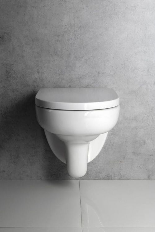 HEIKE miska WC wisząca, Vortex Rimless, 36x53cm, biały