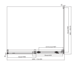 Kabina prysznicowa 120x100 cm z drzwiami rozsuwanymi Ronal Sanswiss Amalia D35S21205007+D35F11005007 srebrny połysk