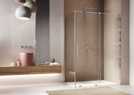 Przejdź do produktu Kabina prysznicowa 160x90 cm z drzwiami rozsuwanymi Ronal Sanswiss Amalia D35S21605007+D35F10905007 srebrny połysk
