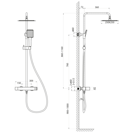 Przejdź do produktu CUBEMIX zestaw prysznicowy z baterią dźwigniową, złoty mat