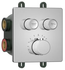 SMARTSELECT bateria prysznicowa podtynkowa, skrzynka, 2 wyjścia, chrom