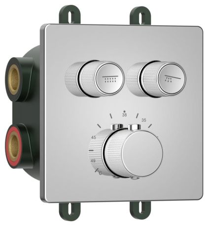 Przejdź do produktu SMART SELECT bateria prysznicowa termostatyczna podtynkowa, box, 2 wyjścia, chrom