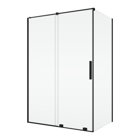 Przejdź do produktu Czarna kabina prysznicowa 140x90 cm z drzwiami rozsuwanymi Ronal Sanswiss Amalia Black Line D35S21400607+D35F10900607