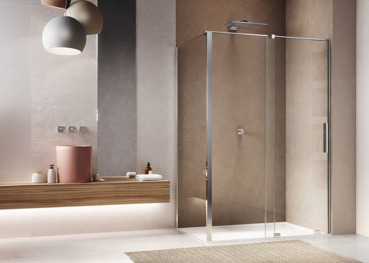 Kabina prysznicowa 180x90 cm z drzwiami rozsuwanymi Ronal Sanswiss Amalia D35S21805007+D35F30905007+V2.D35.50 srebrny połysk