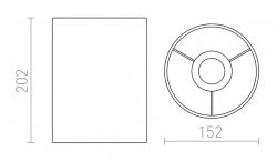 RON 15/20 abażur Polycotton czarna/folia złota max. 28W