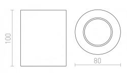 GINA S 10 sufitowa  gipsowa 230V GU10 15W