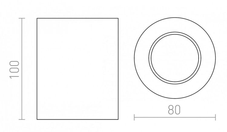 GINA S 10 sufitowa  gipsowa 230V GU10 15W