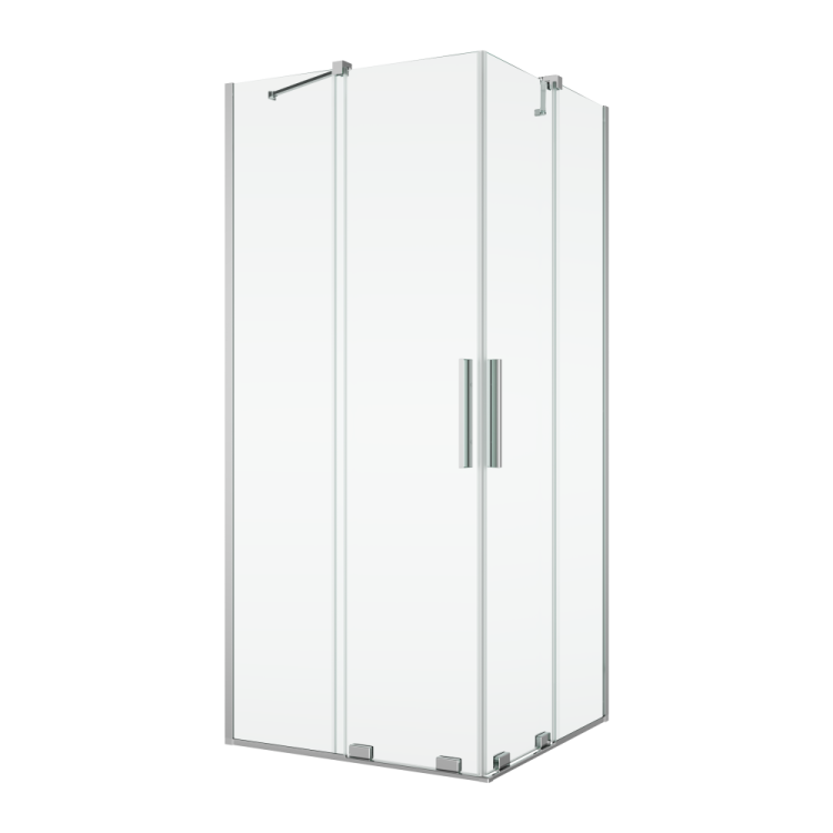 Kabina prysznicowa 90x90 cm z drzwiami rozsuwanymi Ronal Sanswiss Amalia D35SE2L0905007+D35SE2R0905007 srebrny połysk