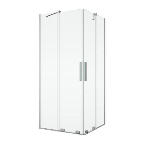 Przejdź do produktu Kabina prysznicowa 100x100 cm z drzwiami rozsuwanymi Ronal Sanswiss Amalia D35SE2L1005007+D35SE2R1005007 srebrny połysk