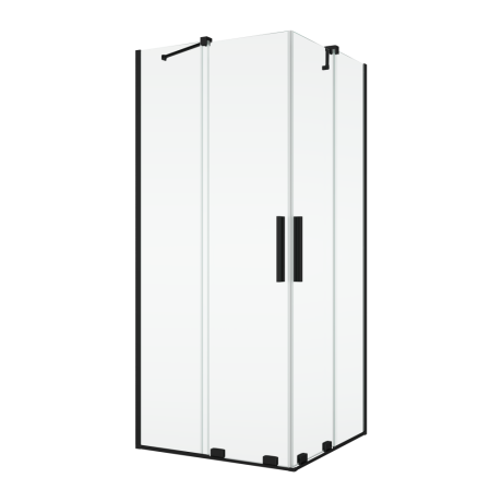 Przejdź do produktu Czarna kabina prysznicowa 120x120 cm z drzwiami rozsuwanymi Ronal Sanswiss Amalia D35SE2L1200607+D35SE2R1200607 czarny mat