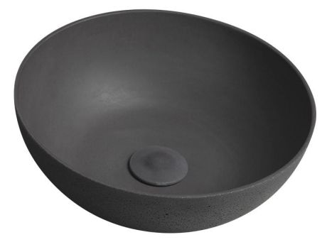 Przejdź do produktu FORMIGO umywalka betonowa nablatowa, średnica 39cm, antracyt mat