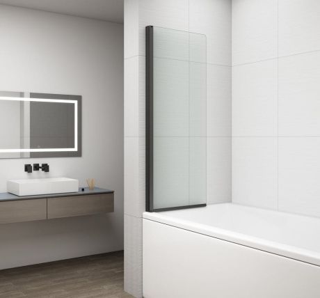 Przejdź do produktu ROTA BLACK parawan wannowy obrotowy 750mm, szkło czyste