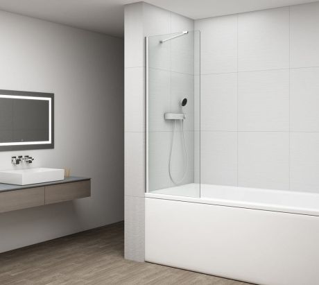 Przejdź do produktu FISA parawan wannowy 700x1500mm, chrom, szkło czyste