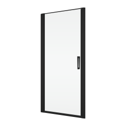 Czarne drzwi prysznicowe wahadłowe 90x200 cm Ronal Sanswiss Divera D22T10900607 czarny mat
