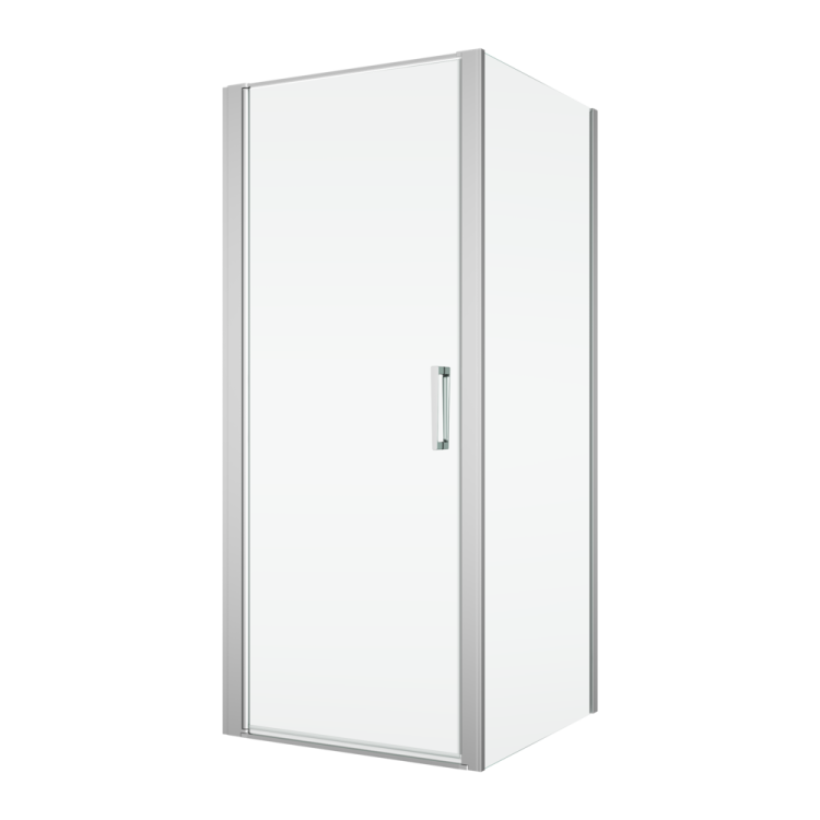 Kabina prysznicowa 80x80 cm z drzwiami wahadłowymi Ronal Sanswiss Divera D22T10805007+D22F10805007 srebrny połysk