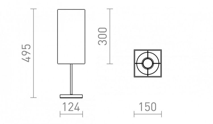 NYC/TEMPO 15/30 stołowa  Polycotton biała/nikiel 230V LED E27 15W