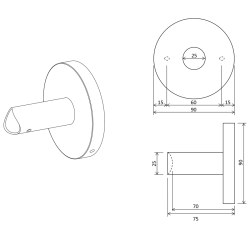 Adapter do bezpośredniego połączenia kabla, profile okrągłe, złoto mat