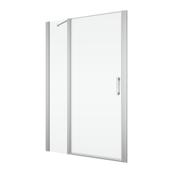 Drzwi prysznicowe wahadłowe 140x200 cm z elementem stałym Ronal Sanswiss Divera D22T13080605007 srebrny połysk