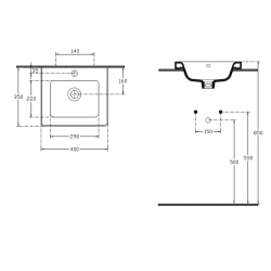 ELLA 40 zestaw łazienkowy, 1x drzwi, lewe, biały