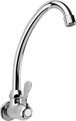 Przejdź do produktu Zawór kulowy ścienny 1/2", obrotowa wylewka, chrom