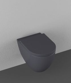 INFINITY miska WC wisząca, Rimless, 36,5x53cm, antracyt